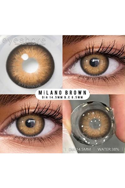 EyesPro MİLANOBROWN kahverengi ela tonlarında doğal göz lensi