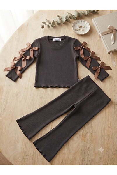renkli diyar Girls' Long Sleeved Top and Bottom Set Daily Nursery Kindergarte...