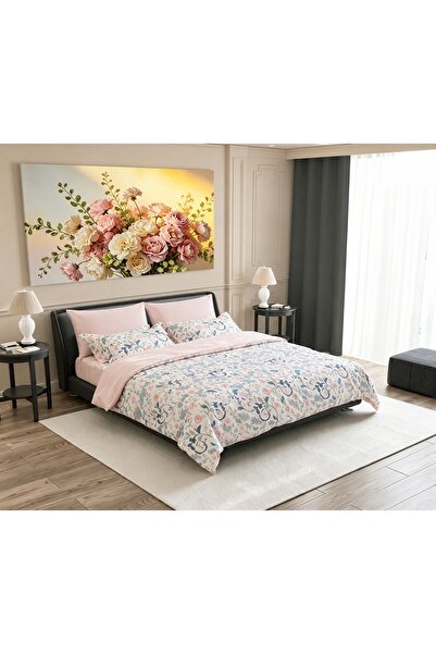 Kunzita Home مفرش ريلاس مزخرف نفرين 6قطع فاخر مقاس 240×260 سم – لون زهري