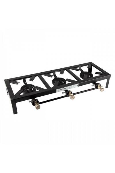 Generic 3-Burner Black Iron Stove