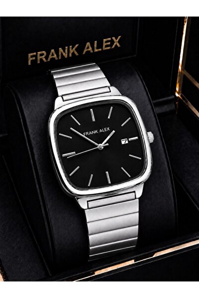 Frank Alex ساعة يد رجالية بسلك فولاذي 3 ATM مع ضمان لمدة عامين FG.X7326.2