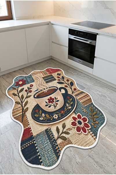 eco concept Dekoratif Mutfak Halısı, Balkon Halısı, Salon Halısı, Kaymaz Yıkanabilir Halı, Leke Tutmaz Halı
