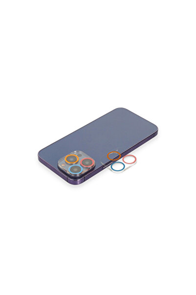 ArkhenX iPhone 12 Pro Max Colorful Camera Lens Protection Glass - Pink-Blue