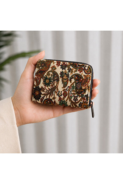 GÜL HEDİYELİK EŞYA Kilim Desenli Terme Kumaş 11 Bölmeli Unisex Kartlık