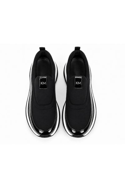 KM shoes Black Women's Daily Orthopedic Sole Sneaker Shoes