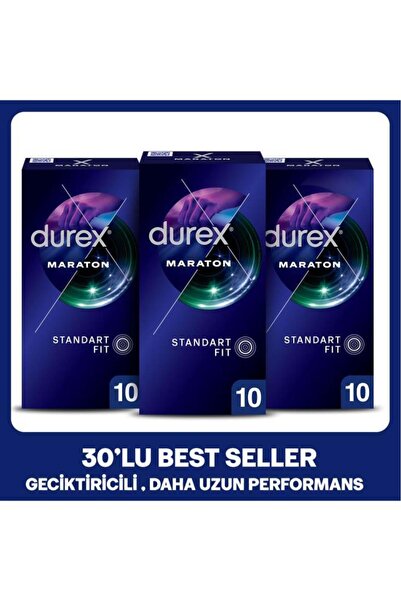 Durex Maraton Geciktiricili Prezervatif 30'lu Avantaj Seti 3x10 Standart Fit ...