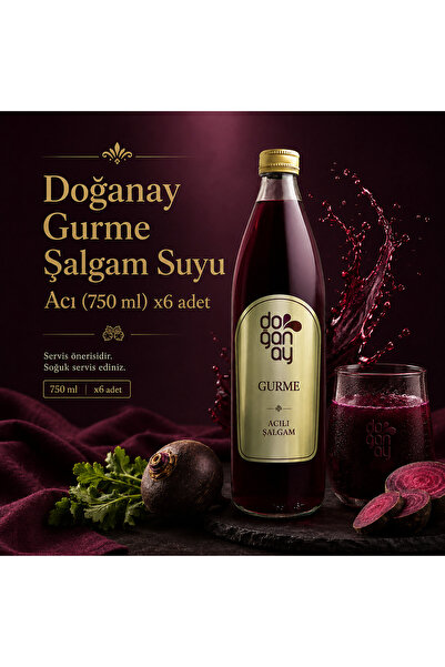 Doğanay Gurme Acılı Şalgam Suyu (750 ml) x6 adet