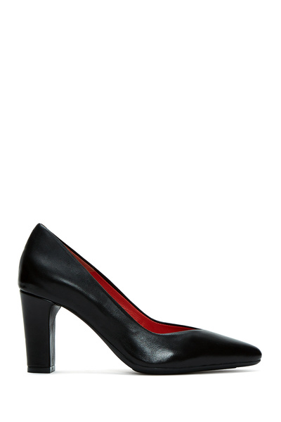 Derimod Gritti Women's Black Thick Heeled Patent Leather Shoes Af260002Dr