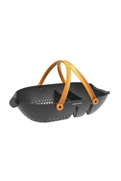 FiSKARS Plus Garden Harvest Basket, Black/Orange