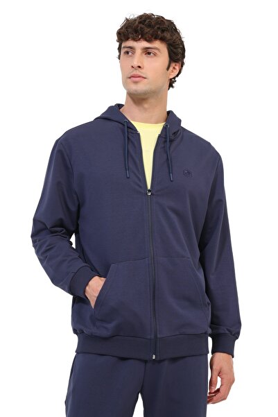 lumberjack Men's Tracksuit Top Navy Blue Mb Sn72 Fz Hod