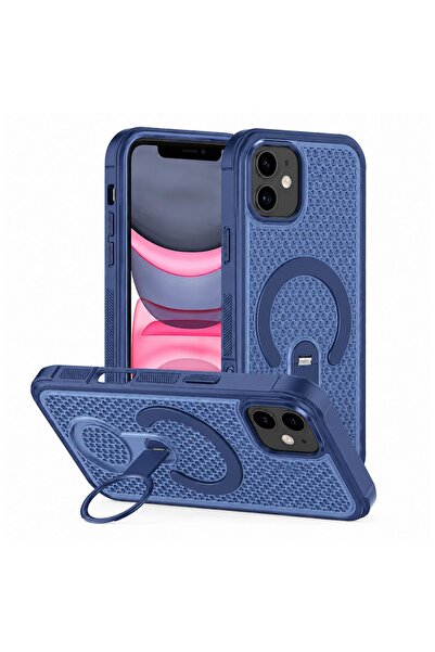 Zebana Apple iPhone 11 Uyumlu Kılıf CoolRing M-Safe Silikon Kılıf Lacivert