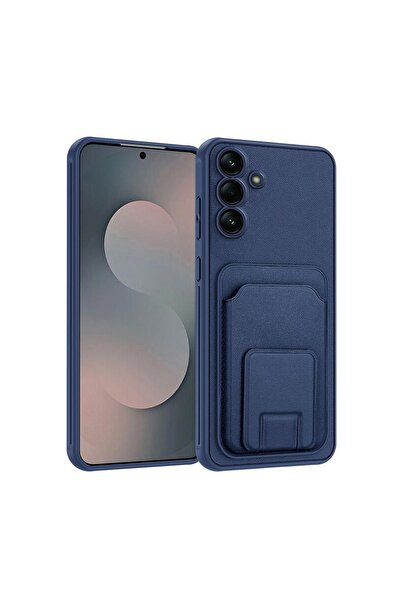Zebana Samsung Galaxy A54 Uyumlu Kılıf FlexStand Kartlıklı Silikon Kılıf Laci...