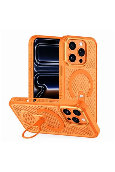 Zebana Apple iPhone 16 Pro Max Uyumlu Kılıf CoolRing M-Safe Silikon Kılıf Tur...