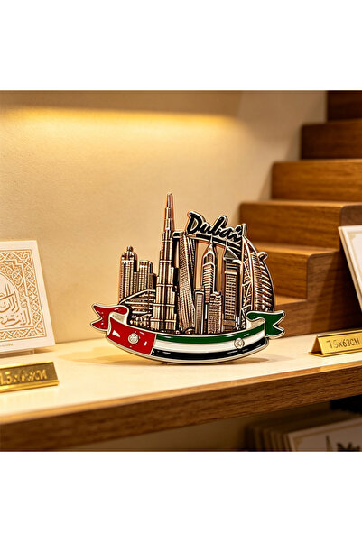 ARIANA ubai City Skyline Enamel Badge - Iconic Burj Khalifa & Landmarks Metal...