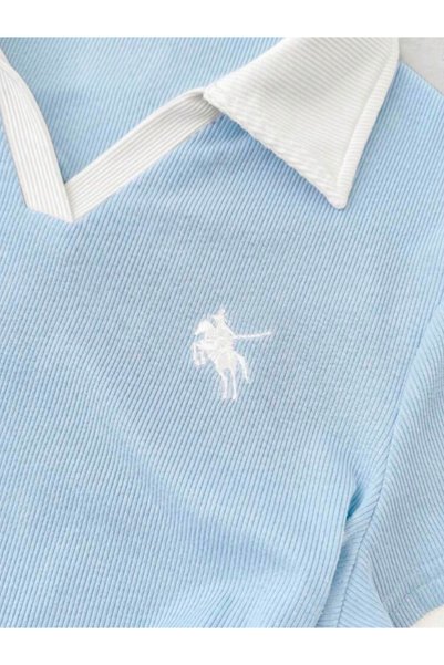 DREICH STREETWEAR ART Polo Collar Ruched Bluz