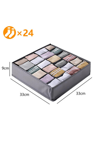 Choice6 24grids-dark gray Sports Bra Underwear Organizer Storage Box Panties ...