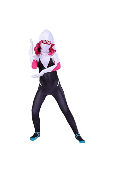 OEM Gwen Stacy, Costum Spiderman pentru copii, Multicolor, 5-6 ani
