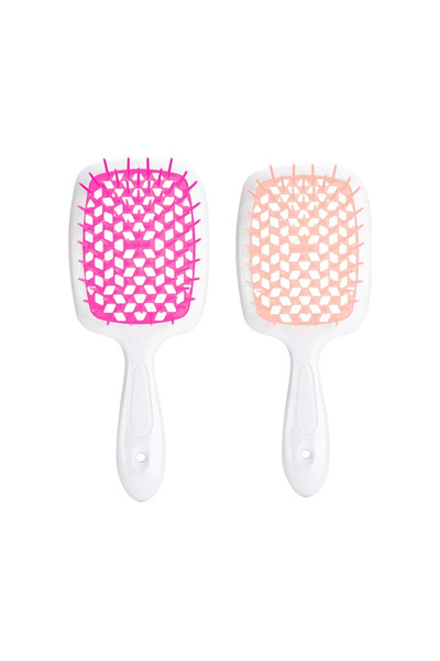 Choice WS031-C 2pc Hair Comb Set Anti Static Scalp Massage Wet Dry Comb Demel...