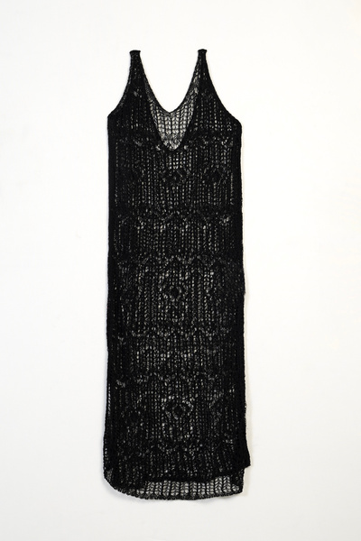 Nisan Ajurlu Beach Dress Black