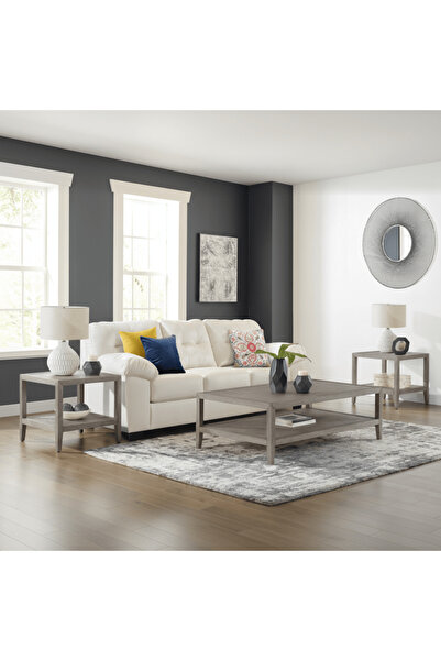 Roots Furniture طاولة قهوة من خشب البلوط الرمادي