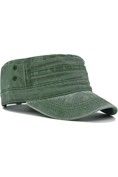 STARSTAR Retro washed cotton military cap, adjustable unisex military cap, li...