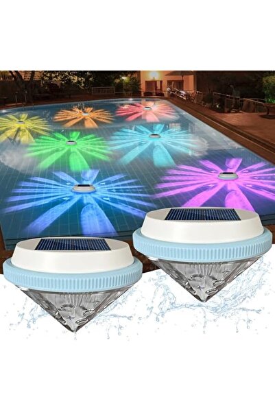 STARSTAR 2-Pack Solar Floating Pool Lights, 7-Color Changing Waterproof Light...