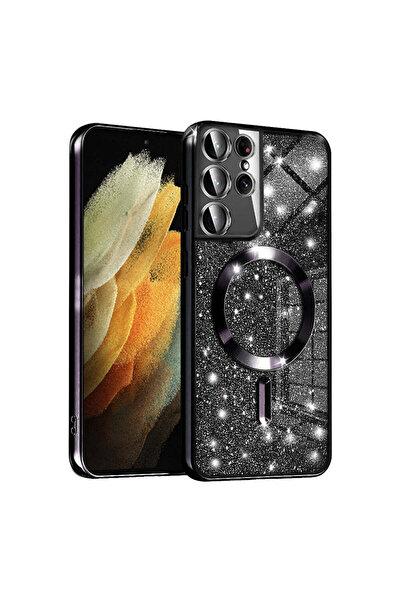 Techsuit Case for Samsung Galaxy S21 Ultra 5G, Lux Glitter MagSafe, silver - ...