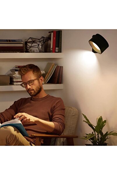 STARSTAR Black Rechargeable 4.5W LED Indoor Wall Lamp - Touch Control, 360° R...