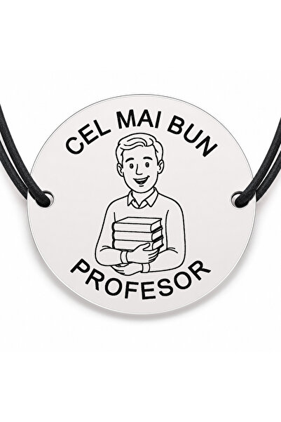 Simoshop Brățară argint 925 cu bănuț gravat domnul profesor cu teanc de cărți...