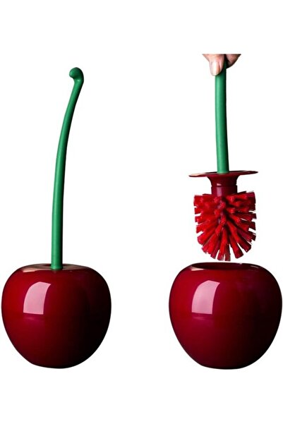 STARSTAR Cherry Wood Toilet Brush and Holder Set, Cute Long Handle Bathroom S...