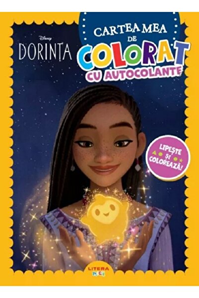 Litera Disney: Dorinta. Cartea mea de colorat cu autocolante