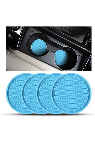 STARSTAR A set of 4 universal non-slip silicone coasters, PVC cup holders, ca...