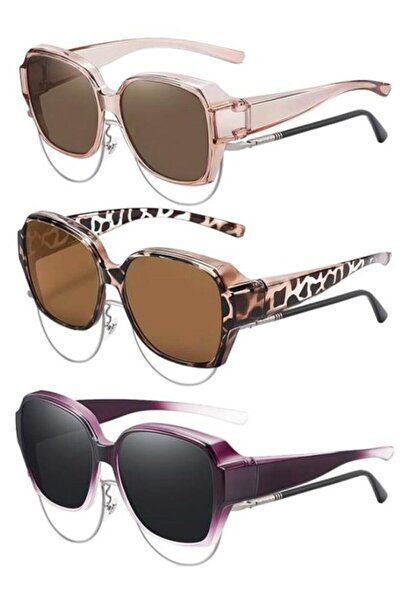 STARSTAR 3-Pack Ultralight Unisex Flip-Up Clip-On UV400 Sunglasses for Drivin...