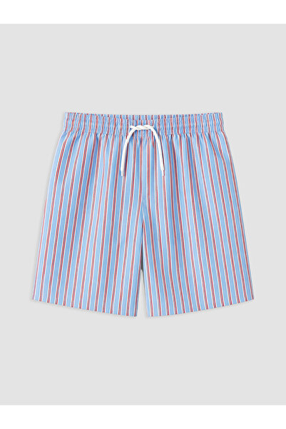 LC Waikiki Trendlucky Striped Boys' Swim Shorts with a Difference