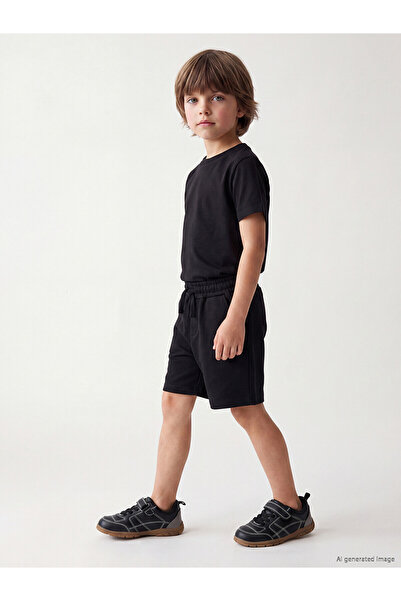 LC Waikiki Two Mt Shop Quality Lcw Kids Black Interlock Plain Standard & Regu...