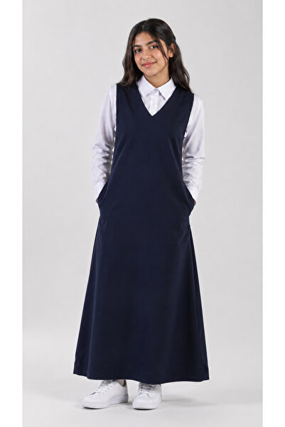 LEBASY Shial Navy Secondary Apron with Seven Cuts (50Inches)