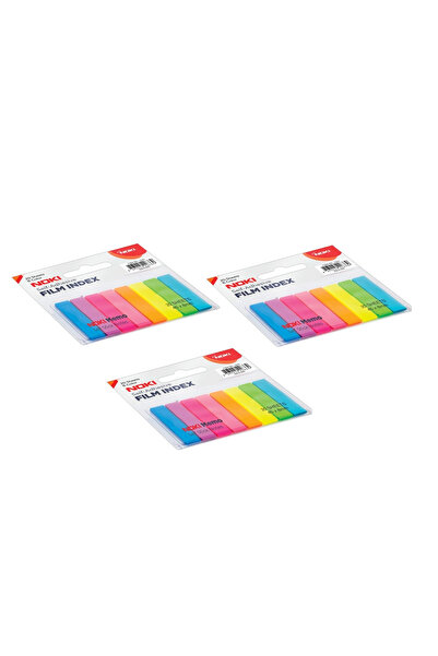 Noki Memo Film Index 8 Color Marker (Postit) 12401 (3 Pieces)