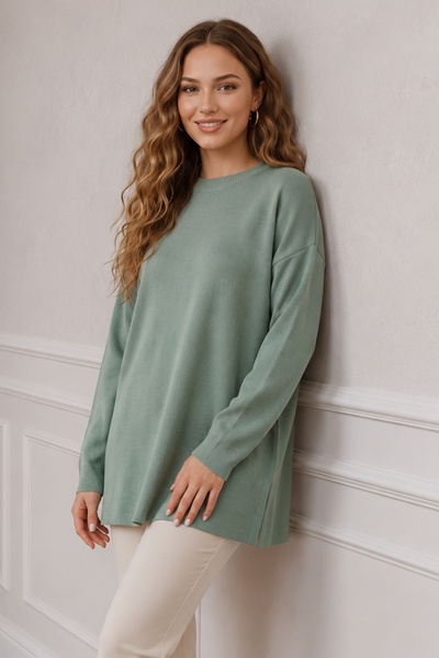 benguen Pletena tunika R7183 menta zelena