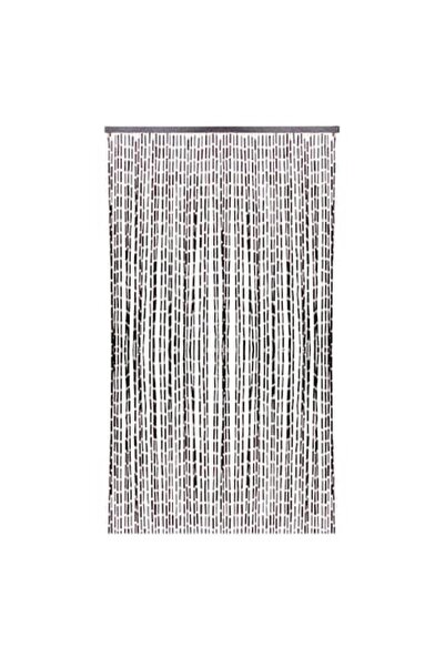 OEM Perdea de ușă din mărgele de lemn, culoare wenge, 90x200 cm, 65 șiraguri