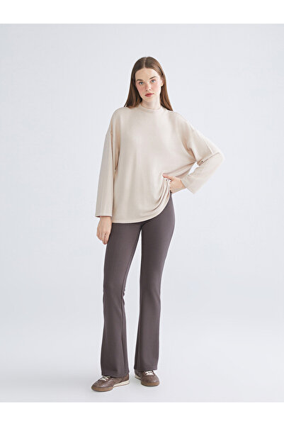 LC Waikiki بنطلون رياضي نسائي سميك بخصر مطاطي وقصة واسعة