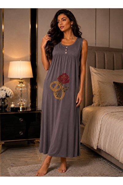 ninex Nightgown For Women Sleeveless Maxi Soft Lounge Sleep Dress
