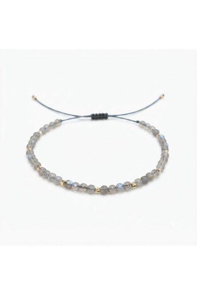 PIETRICELE Brățară Reglabilă Labradorit și Aur 14K