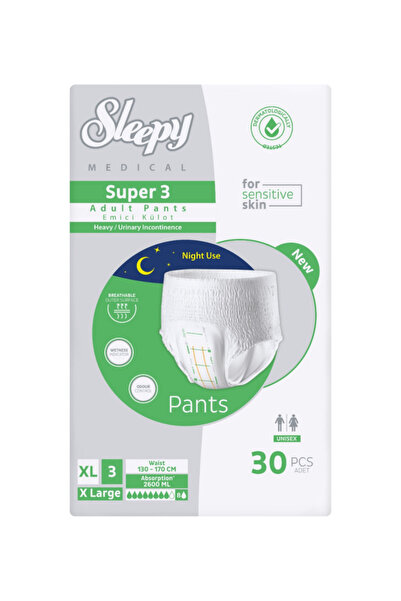 Sleepy Süper3 Emici Külot M Beden 30 Adet