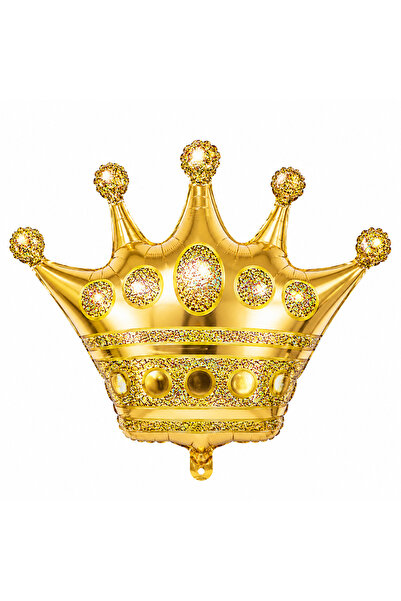 BeySüS Happy Birthday Gold King Crown Foil Balloon