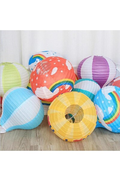 Generic Brand Decorative Colored Paper Wishing Lantern Balloon Colorful Flying Balloon