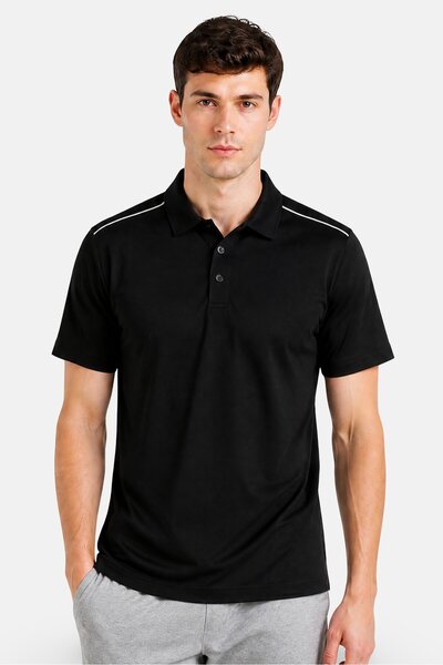 Head Men Sportswear Fit Short Sleeve Training Polo Shirt, Black