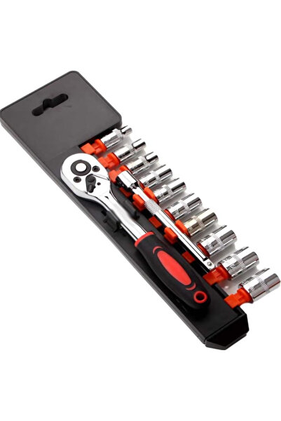 STARSTAR 12-piece set of 6.35mm ratchet wrench, socket wrench, and machine to...