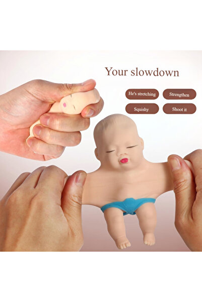 lumina shop TWO Cute Squishy Baby Doll Fidget Toy, Soft TPR Slow‑Rebound Sque...