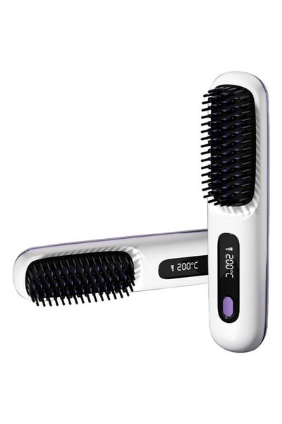 STARSTAR 2-in-1 negative ion hair straightener, cordless straightening comb, ...