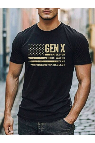 LİNA06 Men'S Gen X Retro Graphic Tee - Vintage American Design With Slogan 'R...